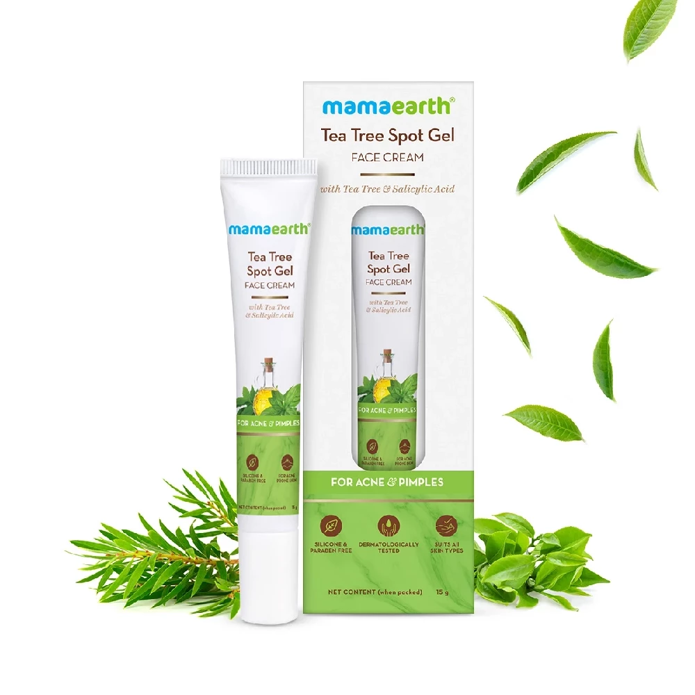 Tea Tree Spot Gel Face Cream with Tea Tree and Salicylic Acid For Acne and Pimples, 15g-1.webp